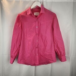 Ba&sh hot pink button down shirt size XS in EUC